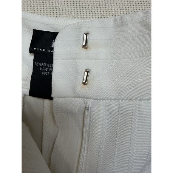IZ Byer California Women's Ivory Pants Sz 9 Wide Leg Flat Front Career Office - Picture 4 of 16
